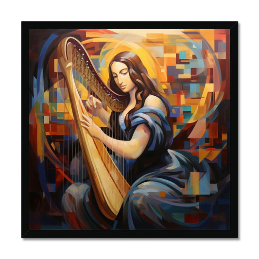 Harp Playing Mona Lisa: Limited Edition Framed Print