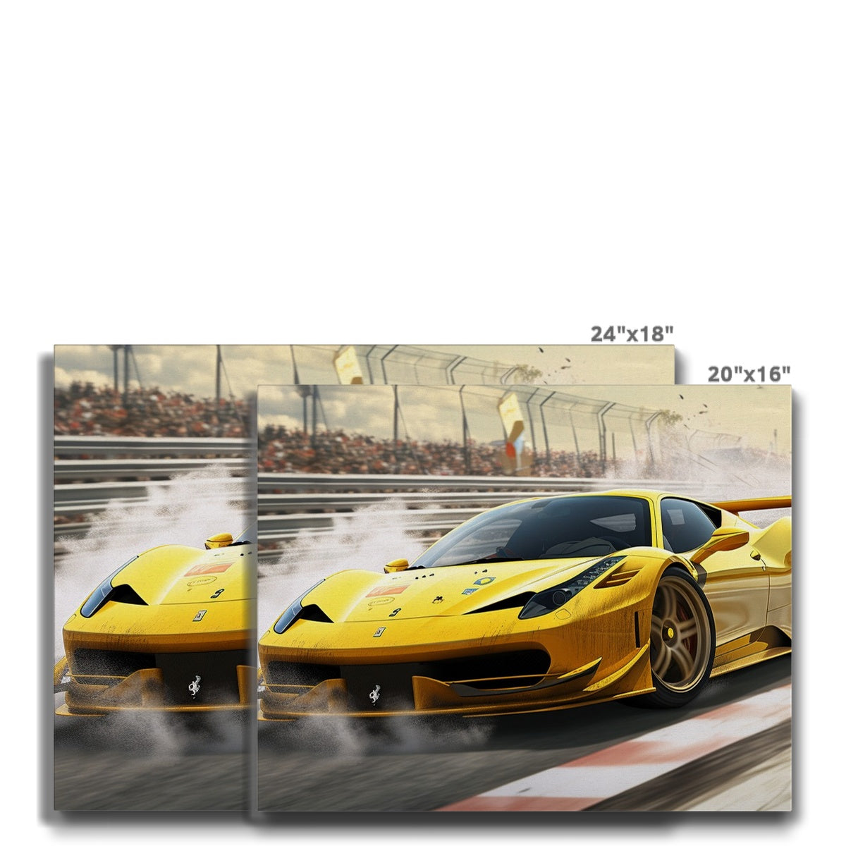 Racing Yellow Ferrari 458 Canvas