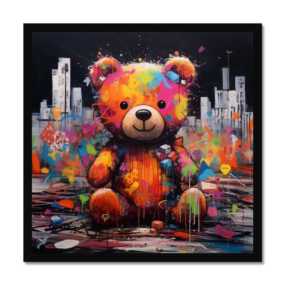 Abstract Teddy: Limited Edition Framed Print