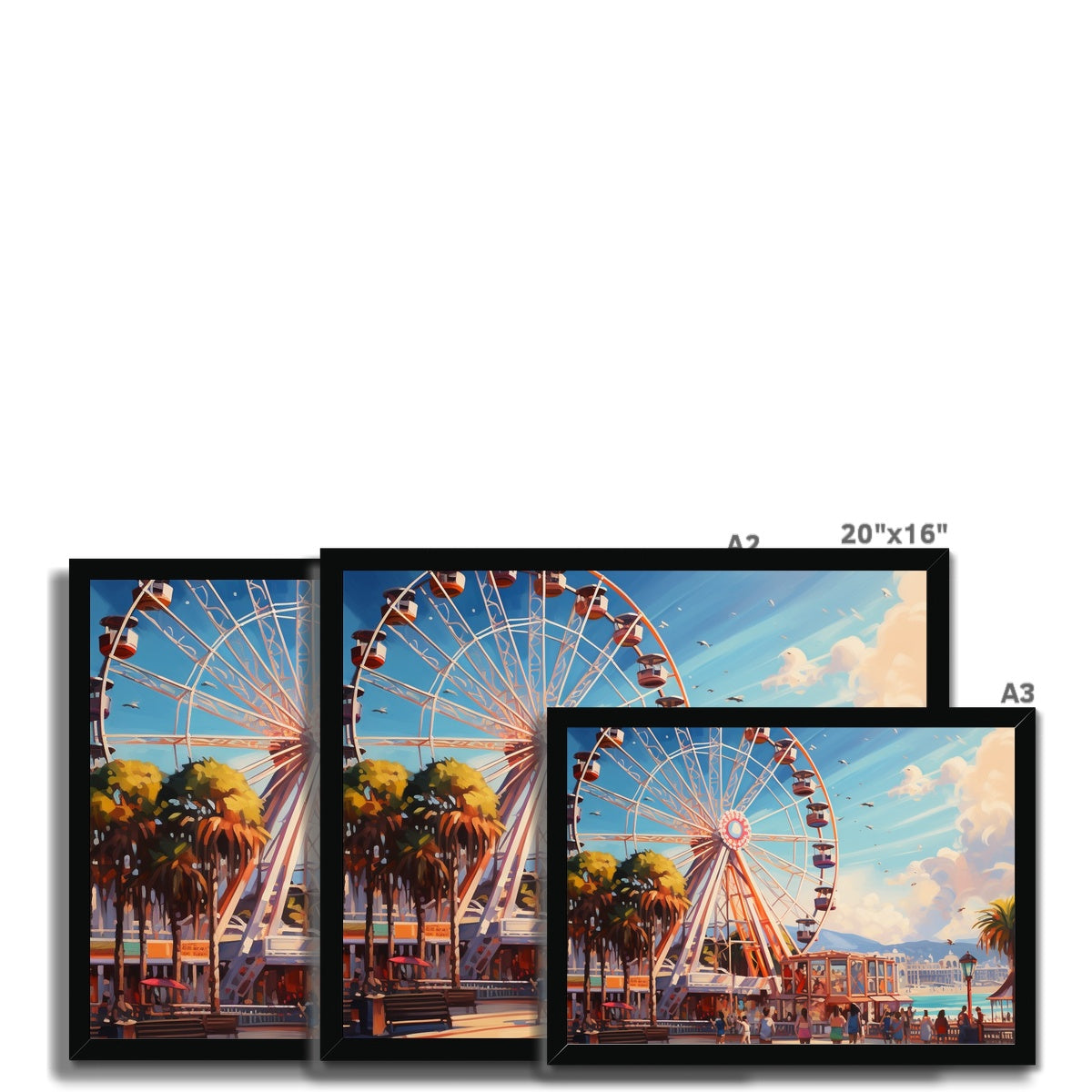 Santa Monica Pier Ferris Wheel Framed Print